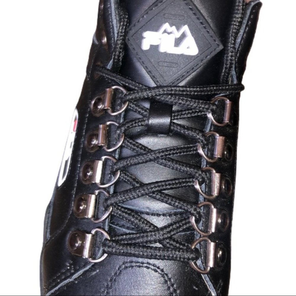 💀💜FILA Womens W 7 BLACK TRAILBLAZER WEDGE SHOES - Picture 7 of 14